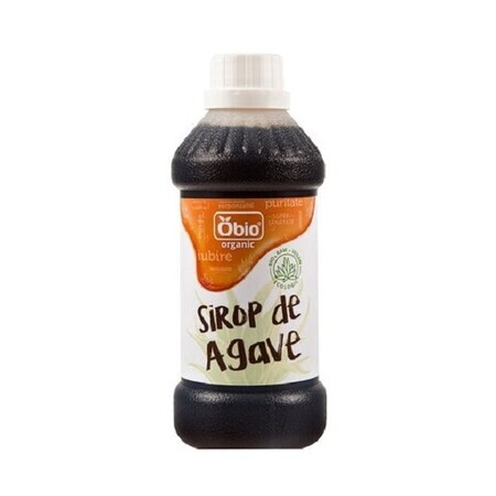 Roher dunkler Öko-Agavensirup, 500 ml, Obio