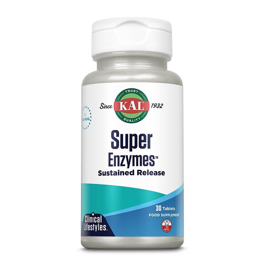 Super Enzymes, 30 comprimés, Kal 