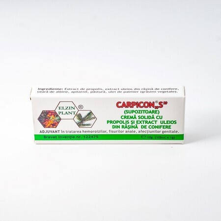 Zäpfchen Carpicon S, 10x1,5 g, Elzin Pflanze