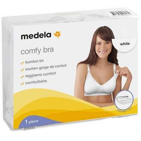 Sutien pentru alaptare Comfy Bra Alb, masura L, Medela