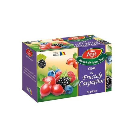 Thé Fruits des Carpates Aromfruct, 20 sachets, Fares