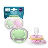 Philips Avent Ultra Air Fopspeen, roze/groen, 6-18 maanden, SCF087/12, 2 stuks, Philips