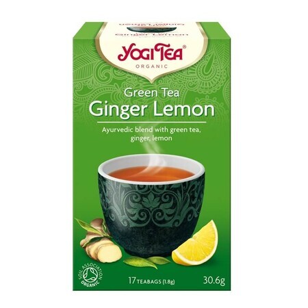 Thé au gingembre et au citron, 17 sachets, Yogi Tea