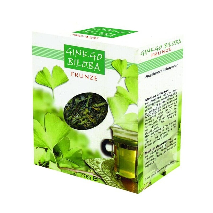 Feuilles de thé Ginkgo Biloba, 75 g, Parapharm
