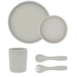 Complete Silicone Baby Meal Set Platinum, Sand, 5 pieces, Kikka Boo