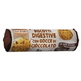 Organic digestive biscuits with chocolate drops, vegan, 250 g, Fior di Loto