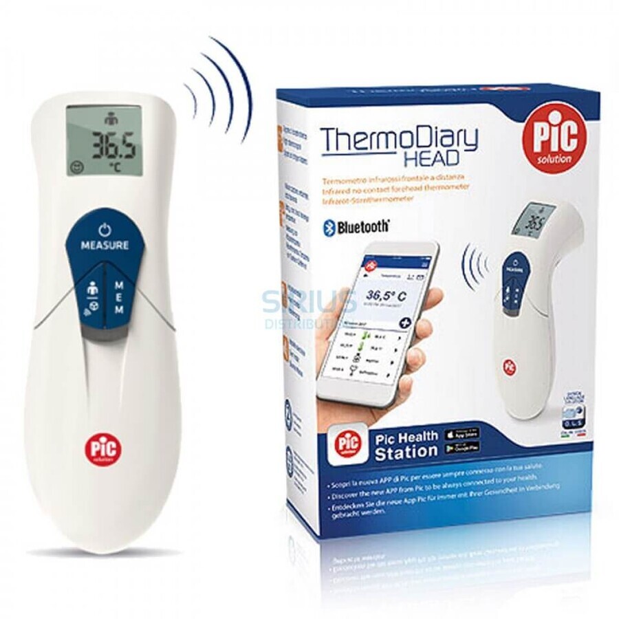 Thermomètre infrarouge multifonctionnel sans contact 6 en 1, tête de journal thermique, Pic Solution