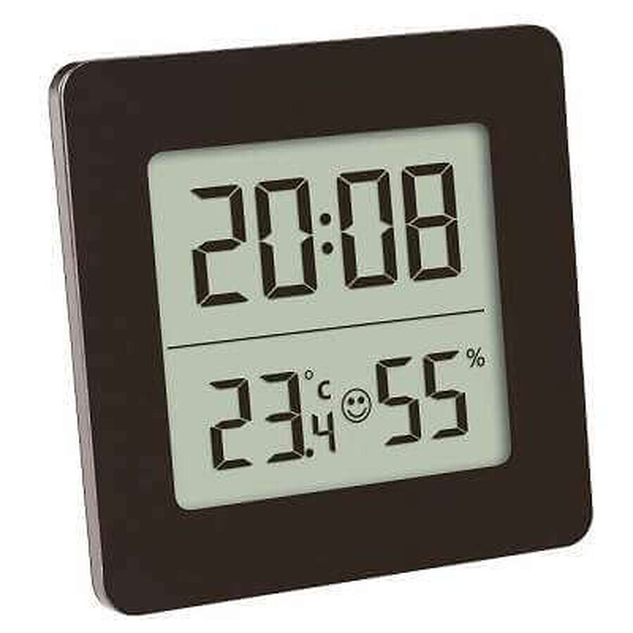 Thermomètre et hygromètre numériques avec horloge et alarme, 30.5038.01, TFA