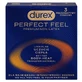 Durex Perfect Feel Premium Non-Latex, prezervative non-latex, senzație unică de căldură, 3 bucăți