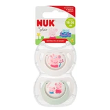 NUK Star, chupete, 18-36 meses, silicona, anatómico, Peppa Pig, 2 piezas