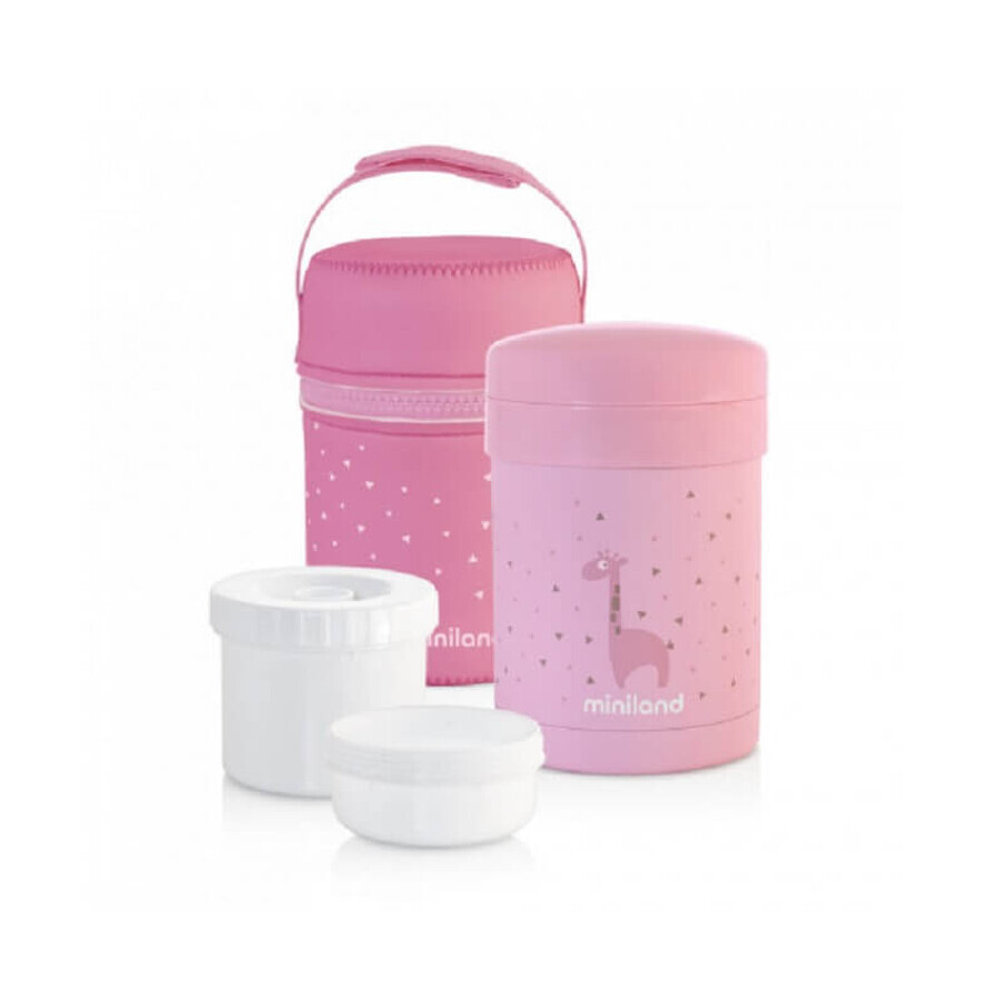 Thermos pour aliments solides rose, 700 ml, Miniland