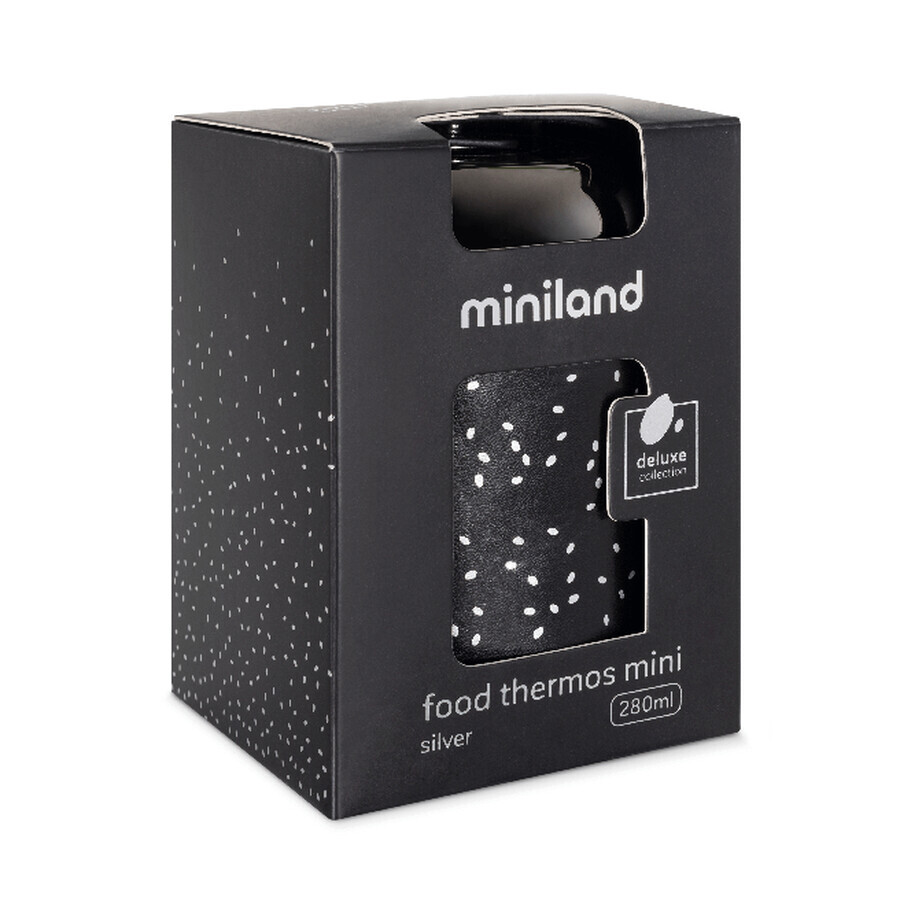 Thermos pour aliments solides, Deluxe Silver, 280 ml, Miniland