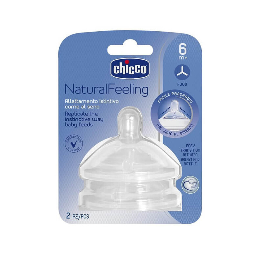 Natural Feeling Silikonsauger für dicke Nahrung, Step up, 8105720, Chicco