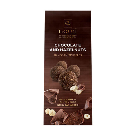Truffes végétaliennes au chocolat et aux noisettes, 100 g, Nouri