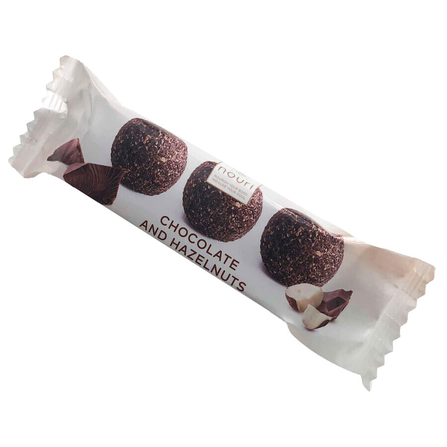 Truffes végétaliennes au chocolat et aux noisettes, 30 g, Nouri