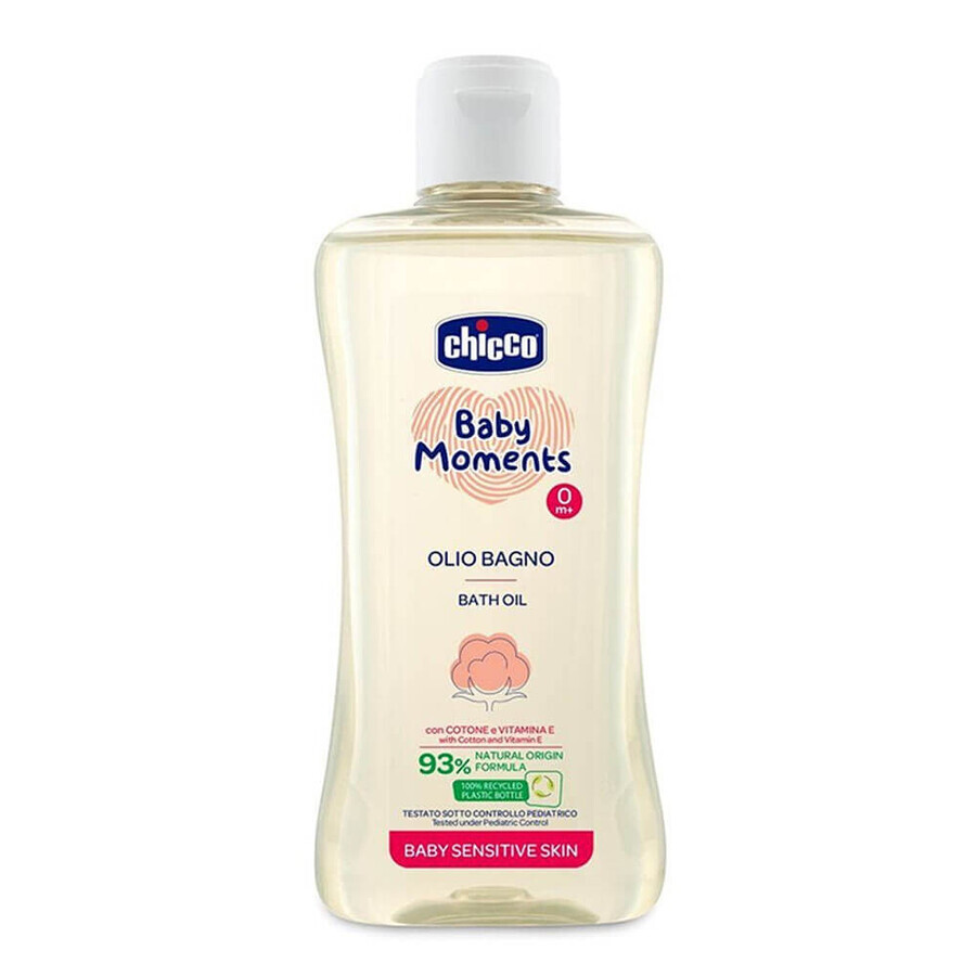 Baby Moments Sensitive Dermatologisches Badeöl, 200 ml, +0 Monate, Chicco