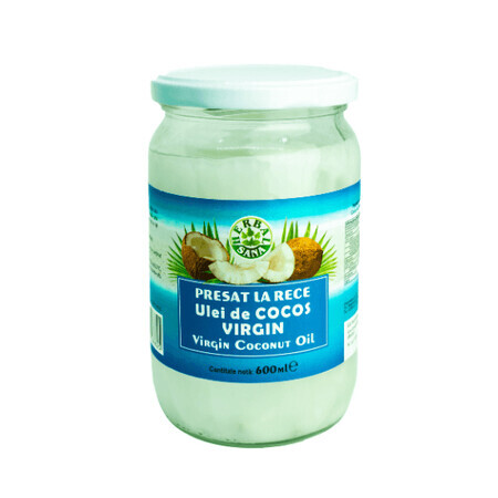 Huile de coco pressée à froid, 600 ml, Herbal Sana