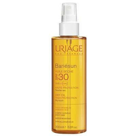 Huile solaire sèche SPF 30 Bariesun, 200ml, Uriage