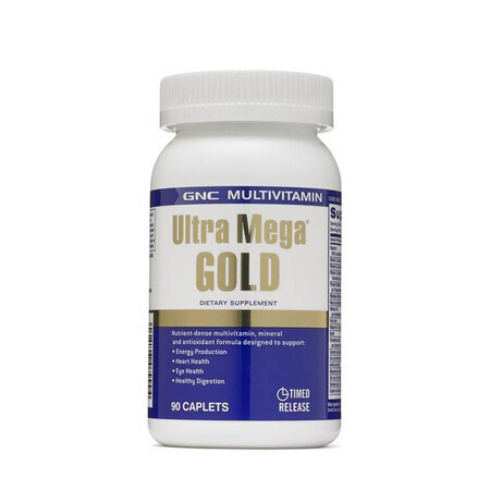 Ultra Mega Gold Multivitamine und Mineralien, 90 Tabletten, GNC