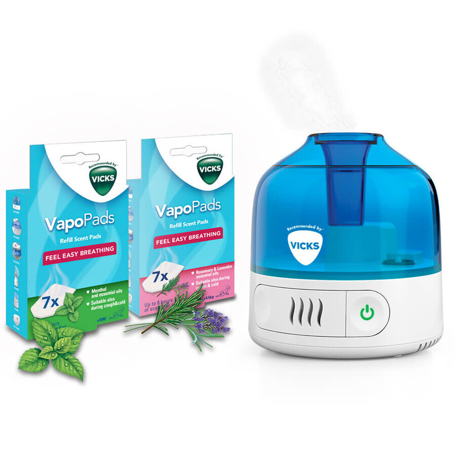 Personal Ultrasonic Cold Mist Humidifier, TOW015096, Vicks