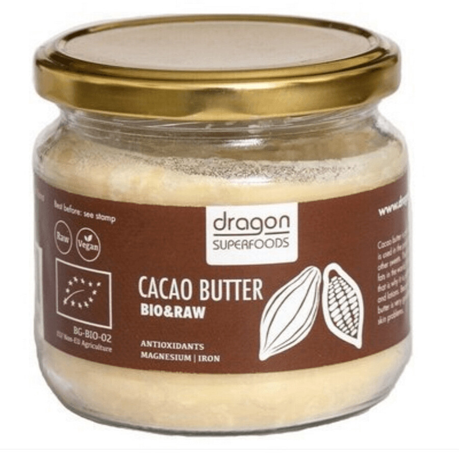 Beurre de cacao brut pressé à froid 300 ml, Dragon Superfoods
