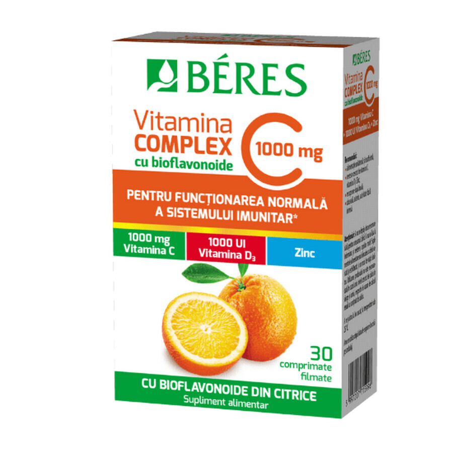 Complexe de Vitamine C 1000mg, 30 comprimés, Beres