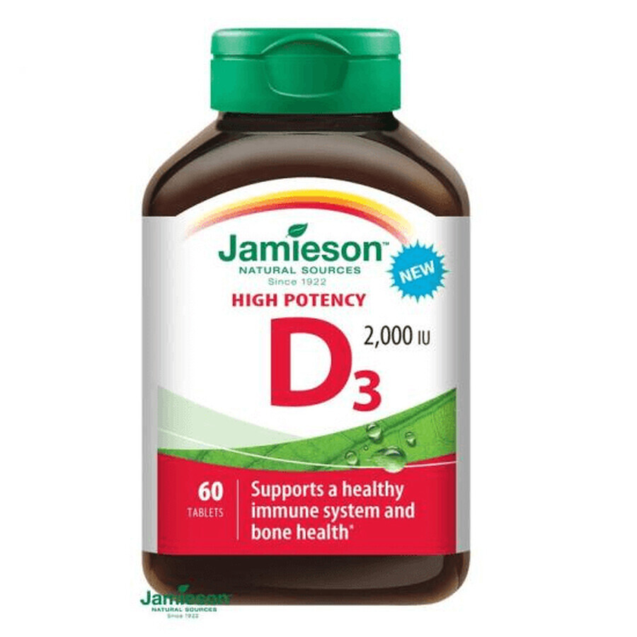 Vitamine D3 50 mcg 2000IU, 60 comprimés, Jamieson Évaluations
