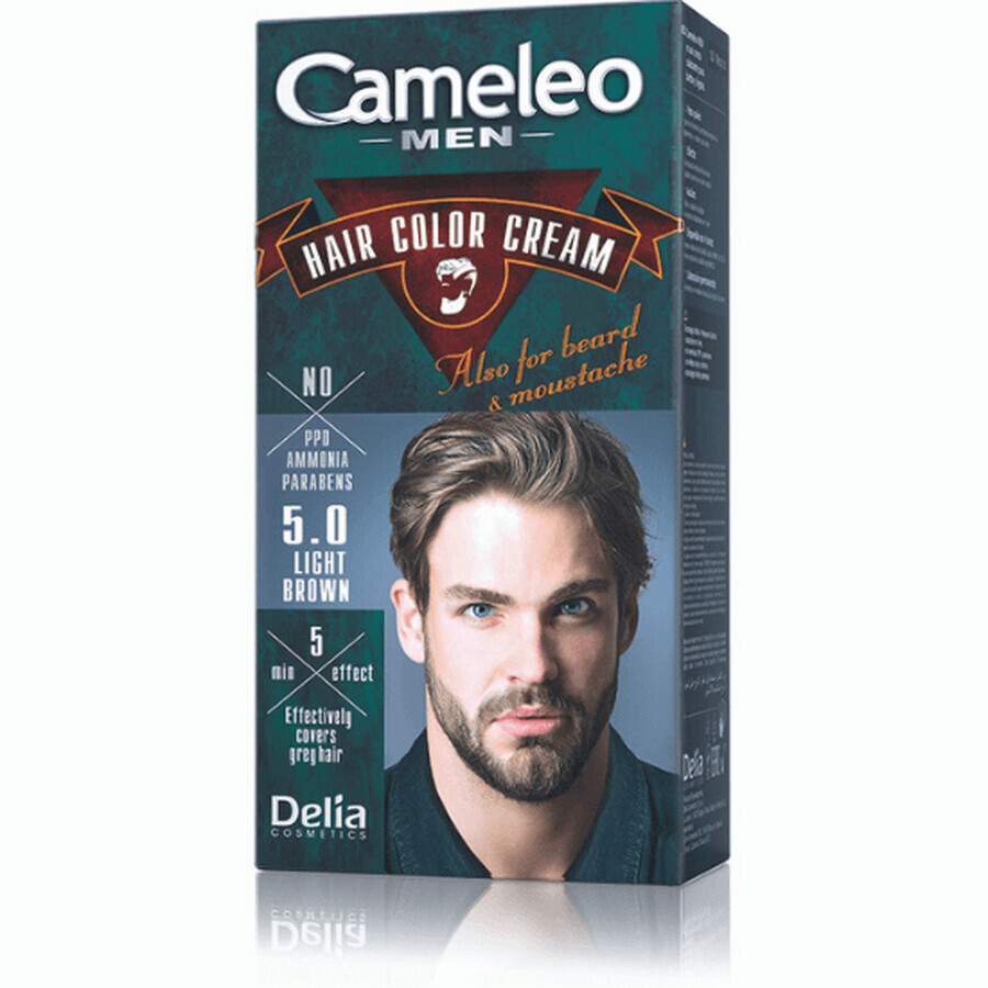 Haarfärbemittel für Männer Cameleo, 5.0 Hellbraun, Delia Cosmetics