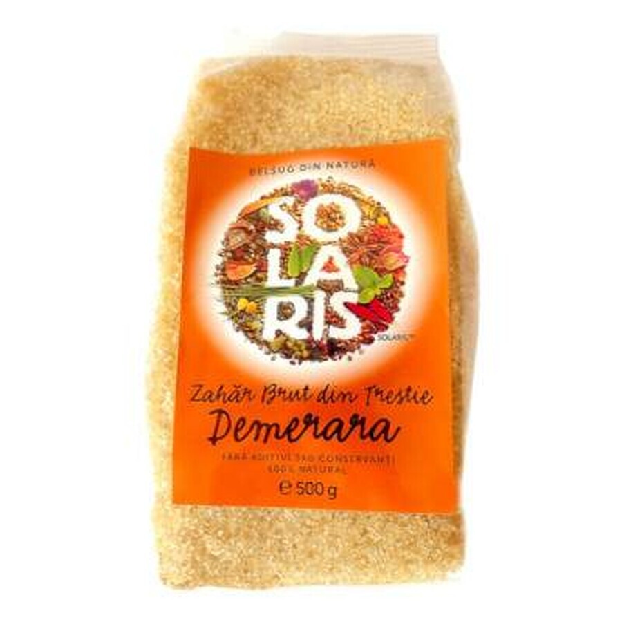 Sucre de canne brut Demerara, 500 g, Solaris