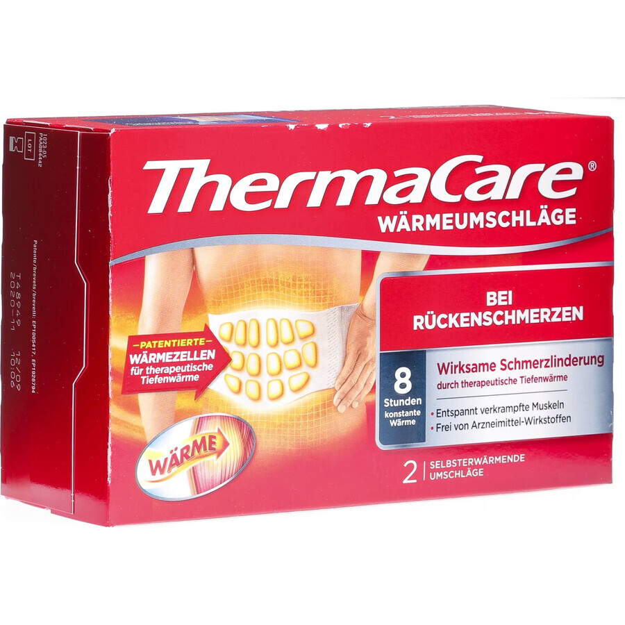 Therapeutische warme Rückenbandage, 2 Stück, ThermaCare