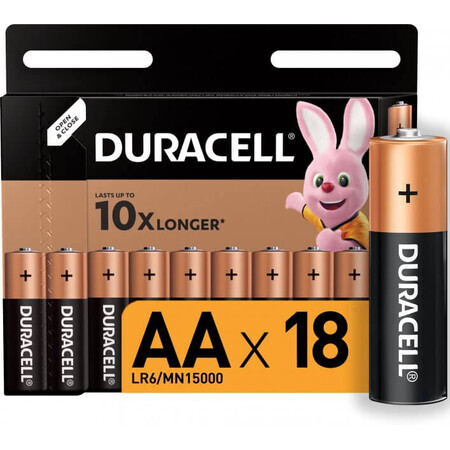 Piles Basic AA, 18 pièces, Duracell