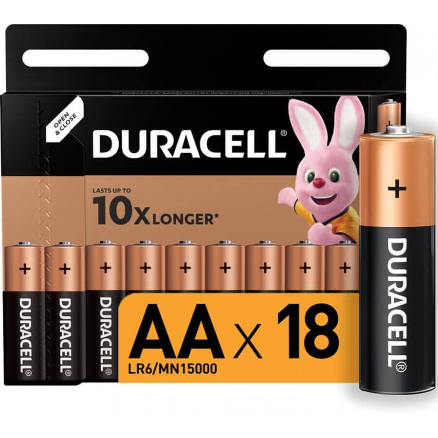 Piles Basic AA, 18 pièces, Duracell