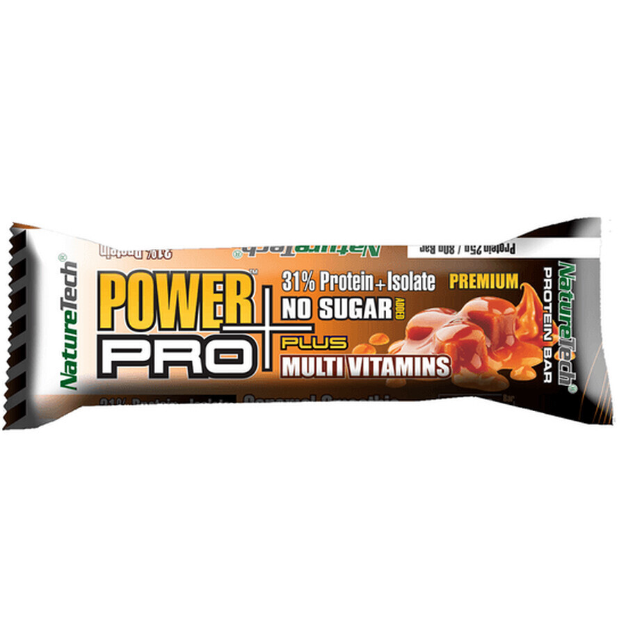 Power Pro 31% Protein Caramel Flavored Energy Bar, 1pc, Nature Tech
