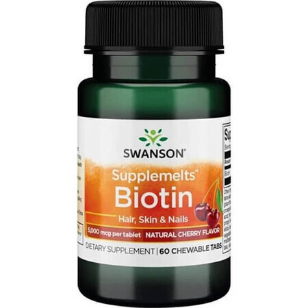 Biotine 5000mg, 60 comprimés, Swanson