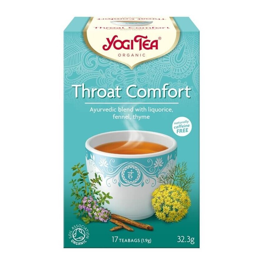 Thé réconfortant pour la gorge, 17 sachets, Yogi Tea