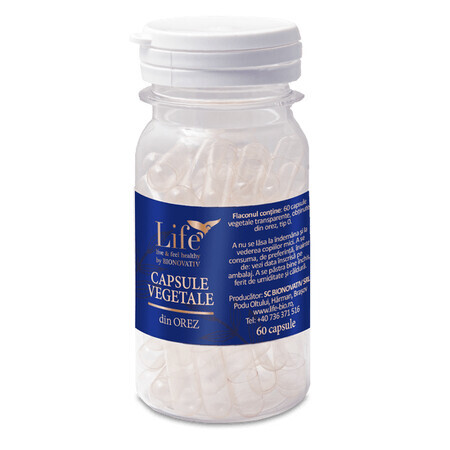 Capsules de riz végétal vide, 60 capsules, Bionovativ