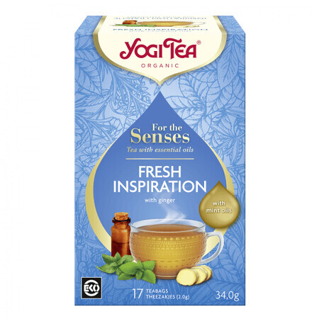 Fresh Inspiration For the Senses thé biologique aux huiles essentielles, 17 sachets, Yogi Tea