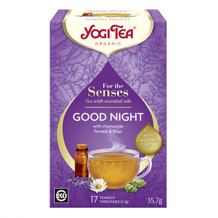 Good Night For the Senses thé biologique aux huiles essentielles, 17 sachets, Yogi Tea