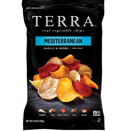 Chips méditerranéennes à l'ail et aux herbes, 110 g, Terra