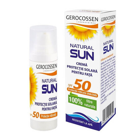 Crème solaire pour le visage, SPF 50, 30 ml, Gerocossen