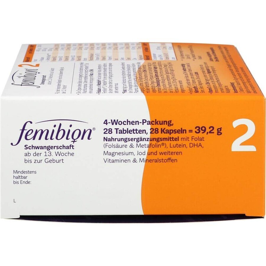 Femibion ​​2 gravidanza e allattamento, 28 compresse + 28 capsule, Dr. Reddys