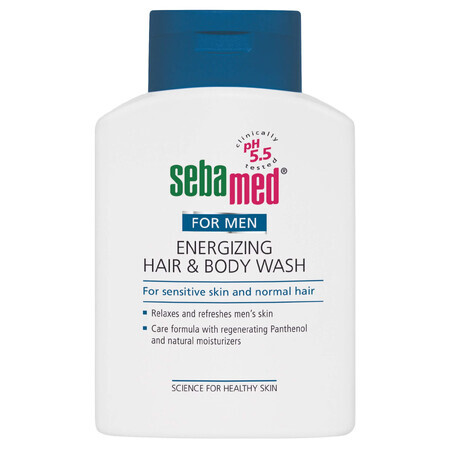 Energizing body and hair shower gel for men, Sensitive Skin, 200 ml, Sebamed
