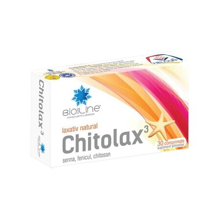 Chitolax laxatif naturel à base de plantes Bioline, 30 comprimés, Helcor