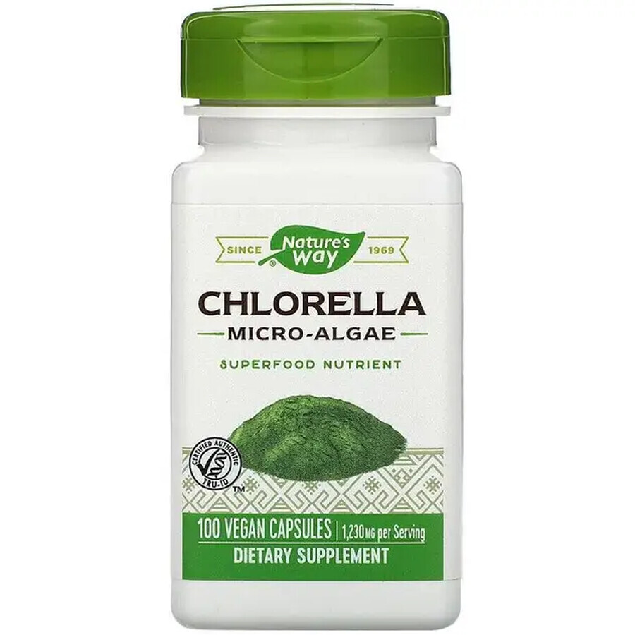Chlorella Micro-algae 410mg Nature's Way, 100 gélules, Secom