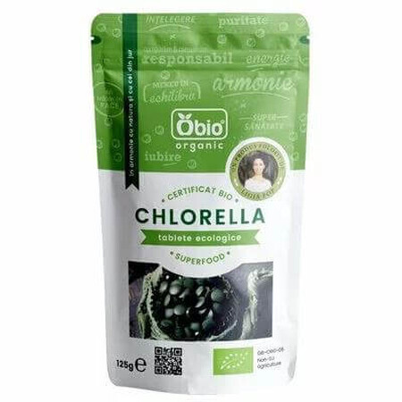 Chlorella bio en comprimés, 125 g, Obio