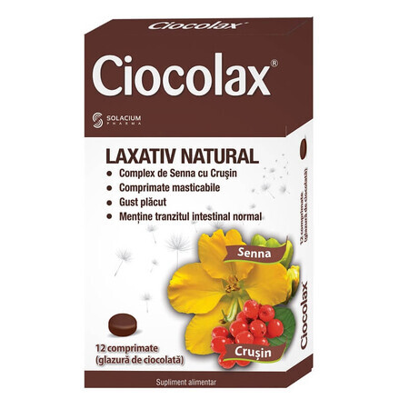 Laxatif naturel Ciocolax, 12 comprimés, Solacium Pharma