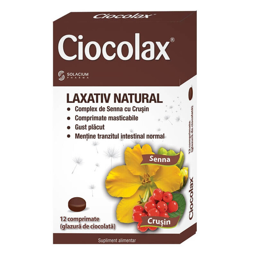 Laxatif naturel Ciocolax, 12 comprimés, Solacium Pharma