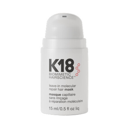 Masque réparateur sans rinçage K18, 15 ml, Aquis