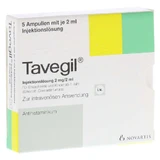 Tavegil oplossing voor injectie 2 mg/2 ml ampul 5X2 ml