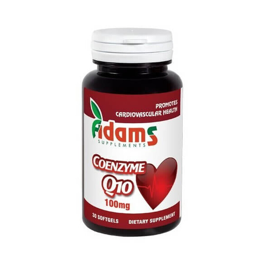 Coenzyme Q10 100mg, 30 gélules, Adams Vision